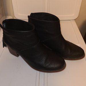 Toms Carpe Diem Black Leather Boots - Women's Size 8.5